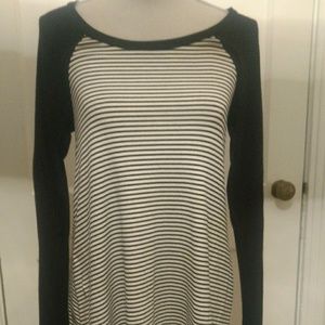 My Story black stripe knit dress